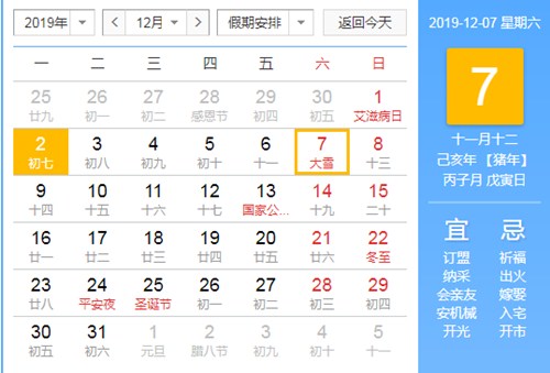 农历2019年大雪出生的男孩命好吗，要怎么起名 2019年大雪几号