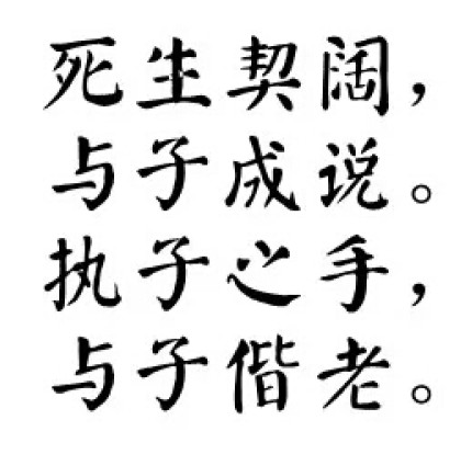 死生由命 生死契阔各有期 生死契阔与子同说