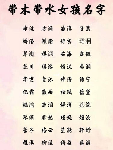 跟水有关的字男孩女孩名字取名 与水有关的名字男孩女孩 男孩女孩取名字