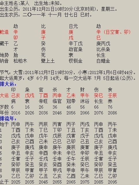 民间八字看流年七法 八字四柱推法