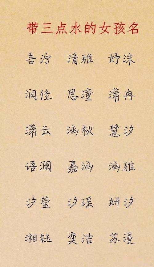 带三点水的男孩名字2017鸡年 2017鸡年女宝名字