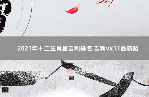 2021年十二生肖最吉利排名 吉利vx11最新路试谍照