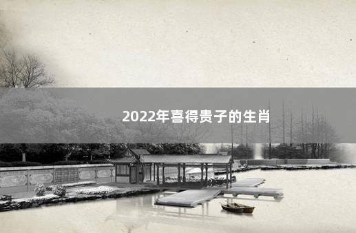 2022年喜得贵子的生肖