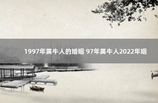 1997年属牛人的婚姻 97年属牛人2022年姻缘