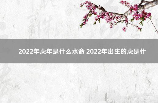 2022年虎年是什么水命 2022年出生的虎是什么水命