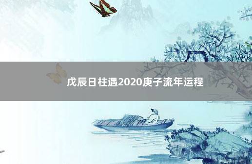 戊辰日柱遇2020庚子流年运程