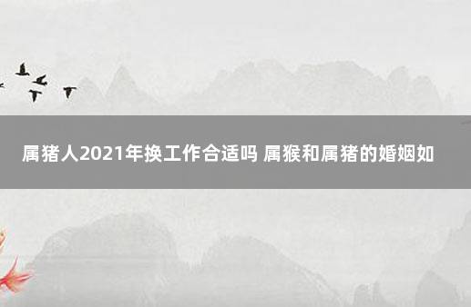 属猪人2021年换工作合适吗 属猴和属猪的婚姻如何