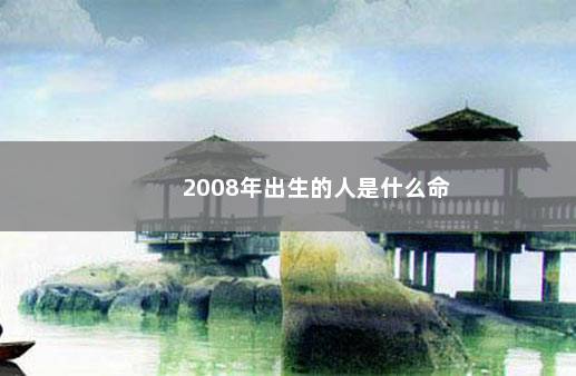 2008年出生的人是什么命