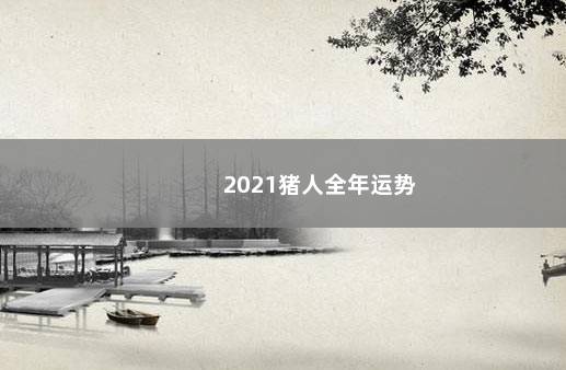 2021猪人全年运势