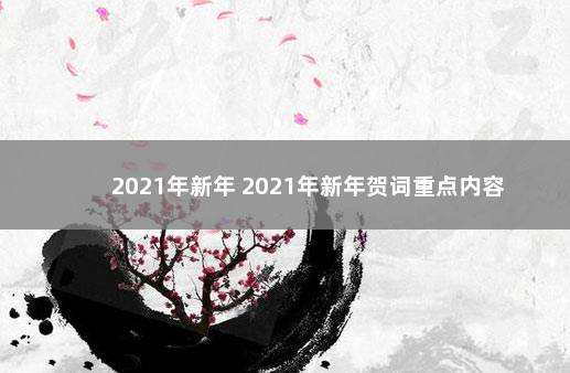 2021年新年 2021年新年贺词重点内容