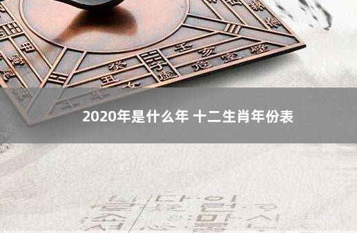 2020年是什么年 十二生肖年份表