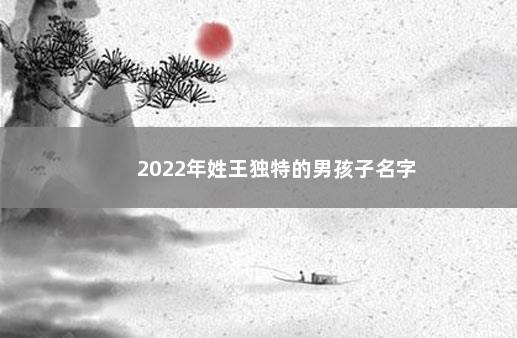 2022年姓王独特的男孩子名字