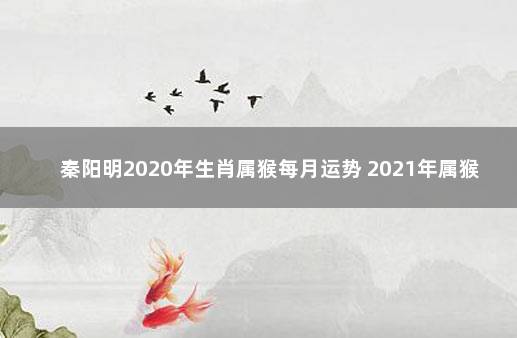 秦阳明2020年生肖属猴每月运势 2021年属猴运势及运程每月运程