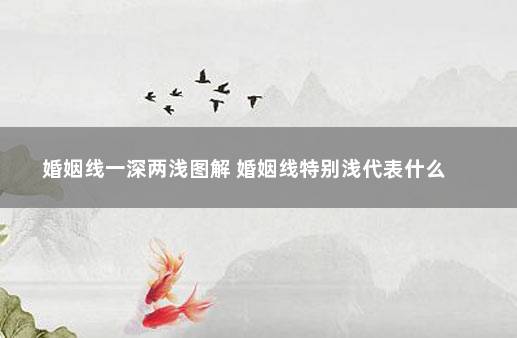 婚姻线一深两浅图解 婚姻线特别浅代表什么