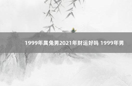 1999年属兔男2021年财运好吗 1999年男兔2021年运程