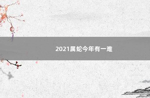 2021属蛇今年有一难