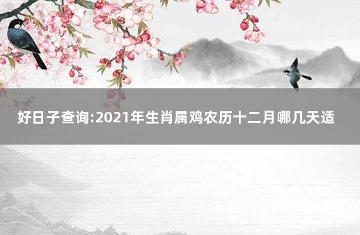 好日子查询:2021年生肖属鸡农历十二月哪几天适合提车  1993年属鸡人2021年运程