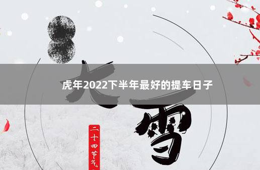 虎年2022下半年最好的提车日子