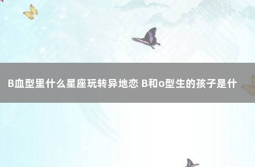 B血型里什么星座玩转异地恋 B和o型生的孩子是什么血型