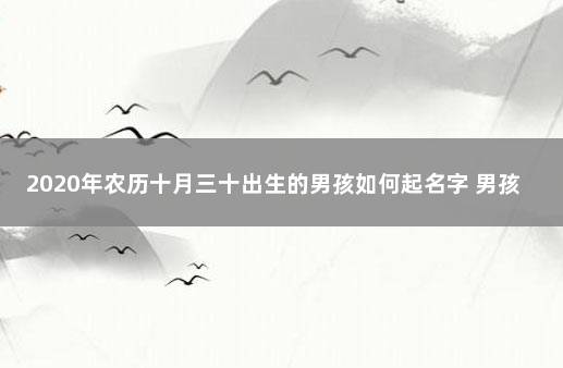 2020年农历十月三十出生的男孩如何起名字 男孩出生的最佳时辰