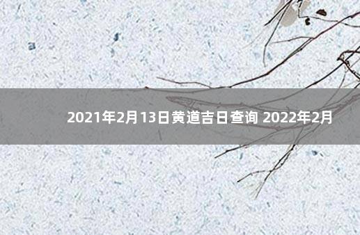 2021年2月13日黄道吉日查询 2022年2月18日黄道吉日查询