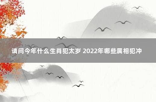 请问今年什么生肖犯太岁 2022年哪些属相犯冲