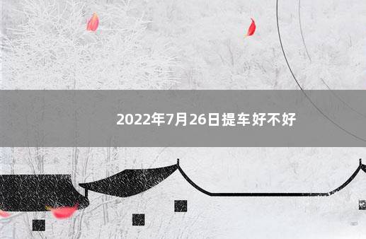 2022年7月26日提车好不好