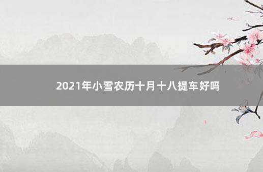 2021年小雪农历十月十八提车好吗