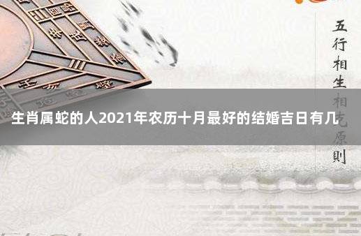 生肖属蛇的人2021年农历十月最好的结婚吉日有几天 2021年10月属蛇结婚吉日