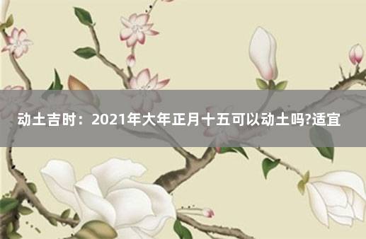 动土吉时：2021年大年正月十五可以动土吗?适宜建房吗 黄历万年历吉日吉时