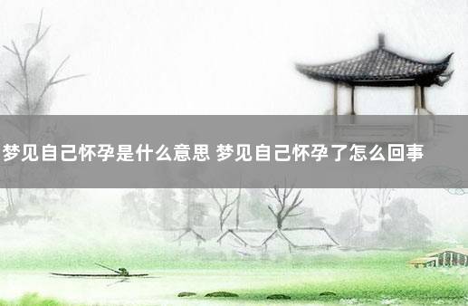 梦见自己怀孕是什么意思 梦见自己怀孕了怎么回事