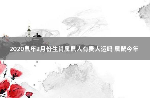 2020鼠年2月份生肖属鼠人有贵人运吗 属鼠今年有什么灾难