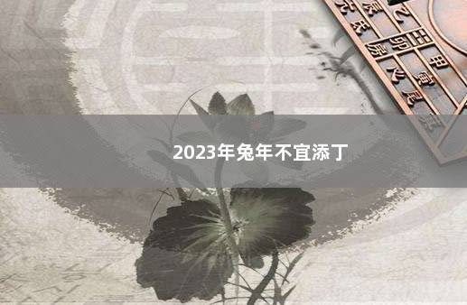 2023年兔年不宜添丁