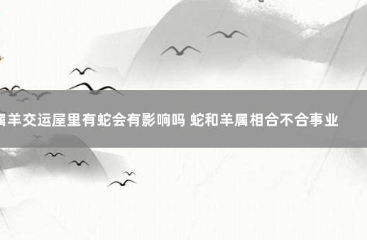 属羊交运屋里有蛇会有影响吗 蛇和羊属相合不合事业