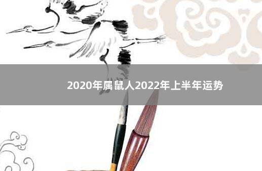 2020年属鼠人2022年上半年运势