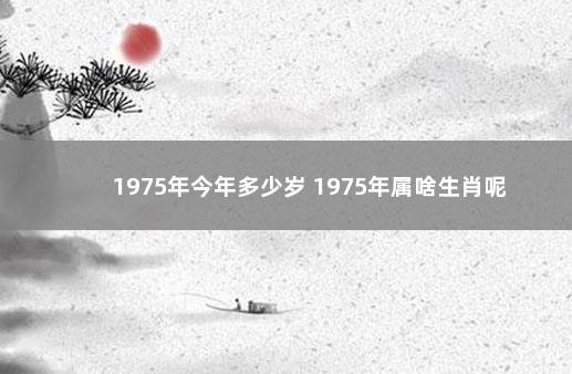 1975年今年多少岁 1975年属啥生肖呢