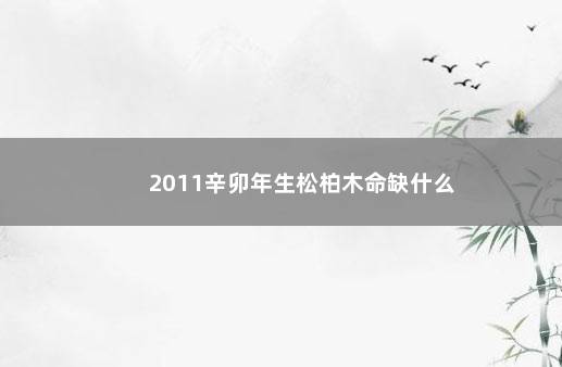 2011辛卯年生松柏木命缺什么