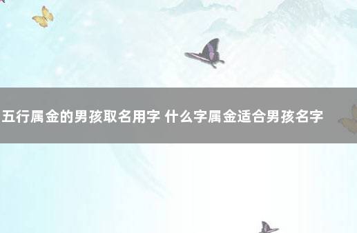 五行属金的男孩取名用字 什么字属金适合男孩名字