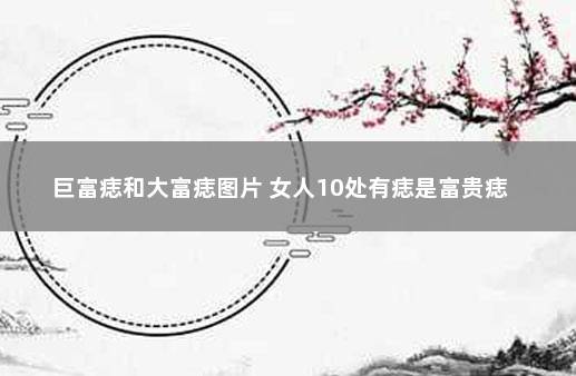 巨富痣和大富痣图片 女人10处有痣是富贵痣