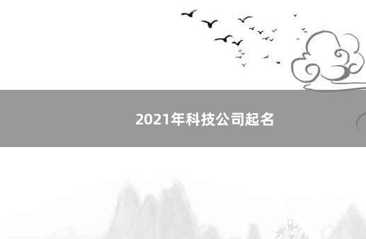 2021年科技公司起名