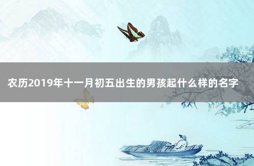 农历2019年十一月初五出生的男孩起什么样的名字好 五月初一午时出生的男孩好吗