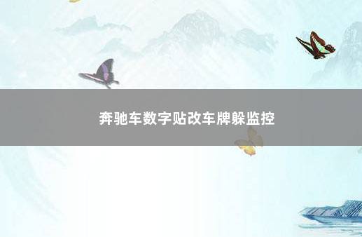 奔驰车数字贴改车牌躲监控