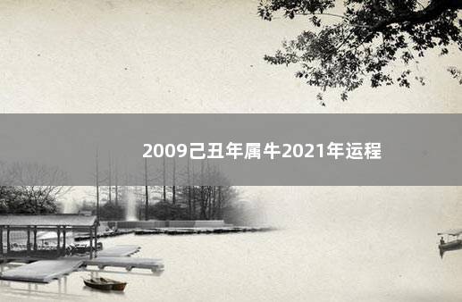 2009己丑年属牛2021年运程