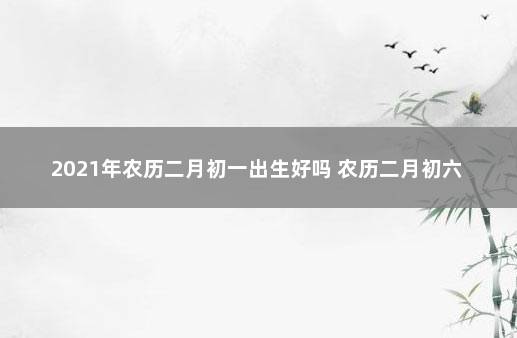 2021年农历二月初一出生好吗 农历二月初六