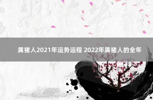 属猪人2021年运势运程 2022年属猪人的全年每月