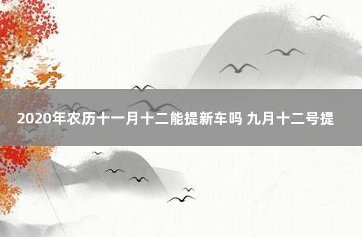 2020年农历十一月十二能提新车吗 九月十二号提车好吗