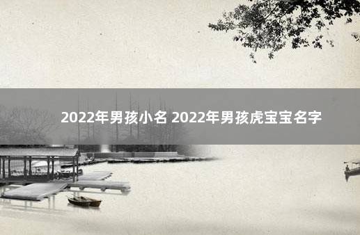 2022年男孩小名 2022年男孩虎宝宝名字