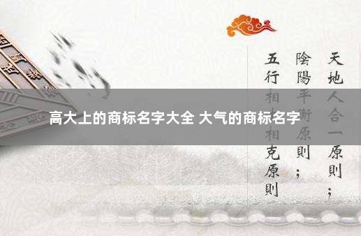 高大上的商标名字大全 大气的商标名字