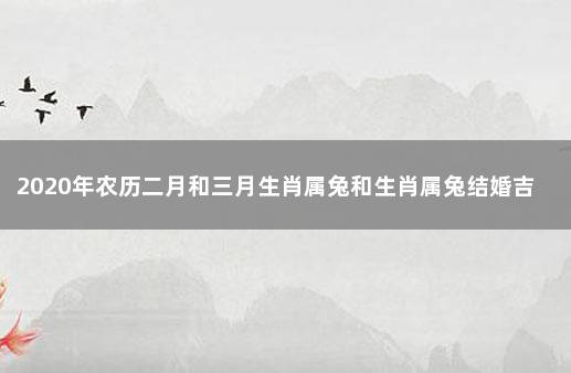 2020年农历二月和三月生肖属兔和生肖属兔结婚吉日一览表 属兔的2022年几月结婚好