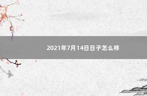 2021年7月14日日子怎么样